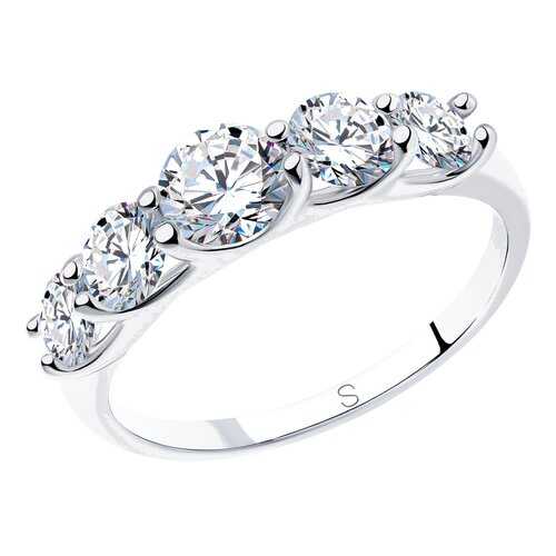 Кольцо женское SOKOLOV из серебра со Swarovski Zirconia 89010041 р.19 в Страдивариус