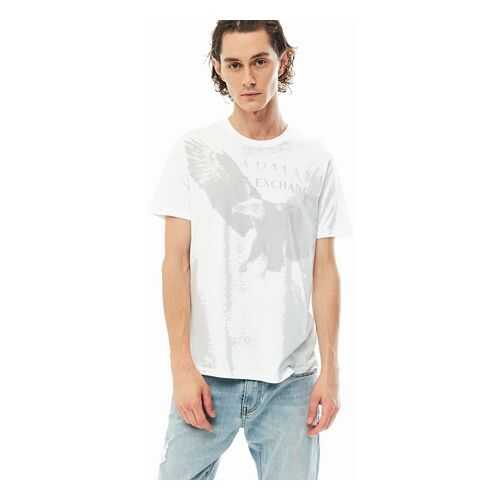 Футболка мужская Armani Exchange 3HZTAL ZJA5Z 1100 белая XL в Страдивариус