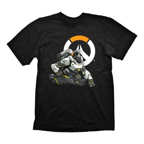 Футболка мужская Gaya Entertainment Overwatch Winston Logo черная XL в Страдивариус