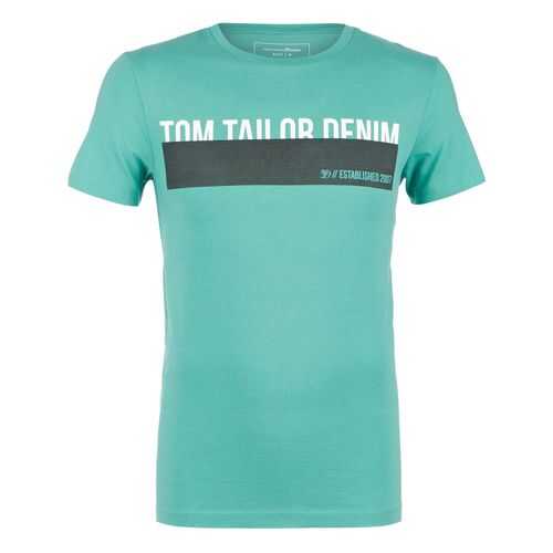 Футболка мужская TOM TAILOR 1016303-21206 зеленая M INT в Страдивариус