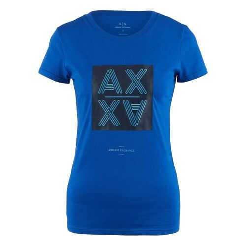 Футболка женская Armani Exchange 3HYTAQ YJ73Z синяя S в Страдивариус